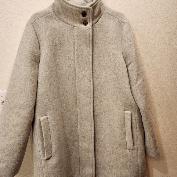 J. Crew Women's Light Gray Pea Coat - Picture 2 of 6